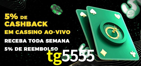 Promoções do cassino ao Vivo tg5555